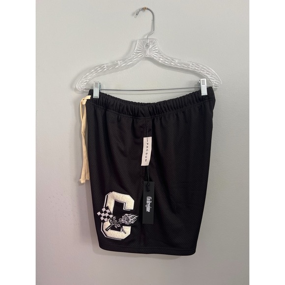 Civil Regime Civil Too Fast Mesh Basketball Shorts Men’s Medium Black Beige - Picture 6 of 16